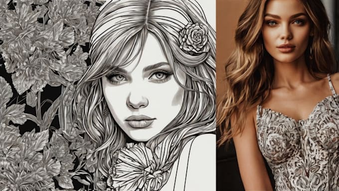 Gig Preview - Convert any image to line art vector illustration