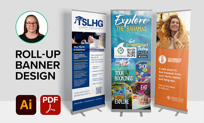 Gig Preview - Design a custom, print ready roll up banner