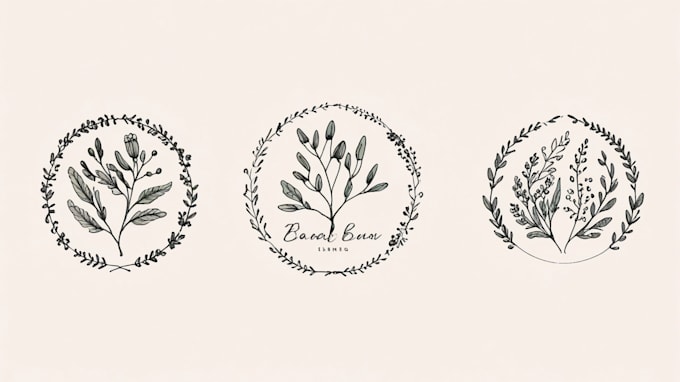 Gig Preview - Design hand drawn botanical boho minimalist logo