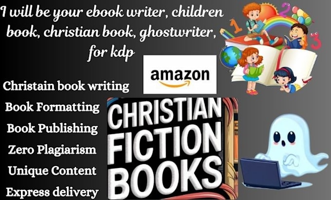 Gig Preview - Be your ebook writer, children book, christian book, ghostwriter, for kdp