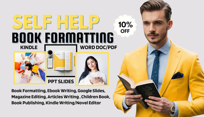 Gig Preview - Be your ebook writer on self help, book formatting, novel editor, new age blog