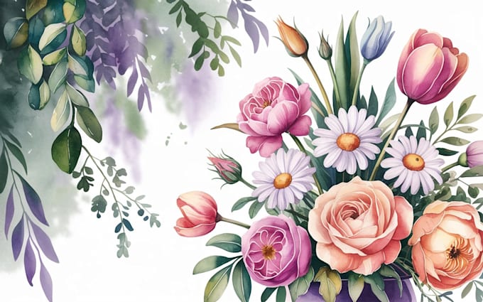 Gig Preview - Create a botanical watercolor illustration