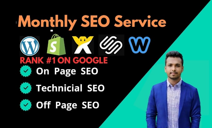 Gig Preview - Do complete monthly  website SEO service for google first page ranking