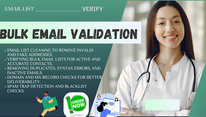 Gig Preview - Do bulk email validation list cleaning verify clean email list bulk email verify