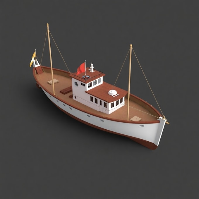 Gig Preview - Do 3d ship model, shipping model container, 3d tugboat model, yacht for stl file