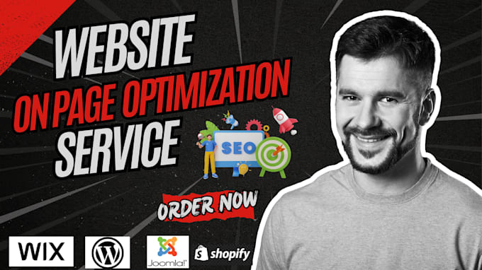 Gig Preview - Complete on page SEO optimization rank for wordpress zoomla wix shopify website