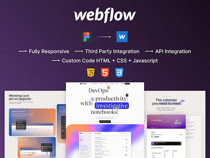 Gig Preview - Can design and develop webflow websites, figma to webflow