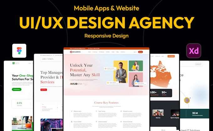 Gig Preview - Do mobile app UI UX design website figma UI UX design