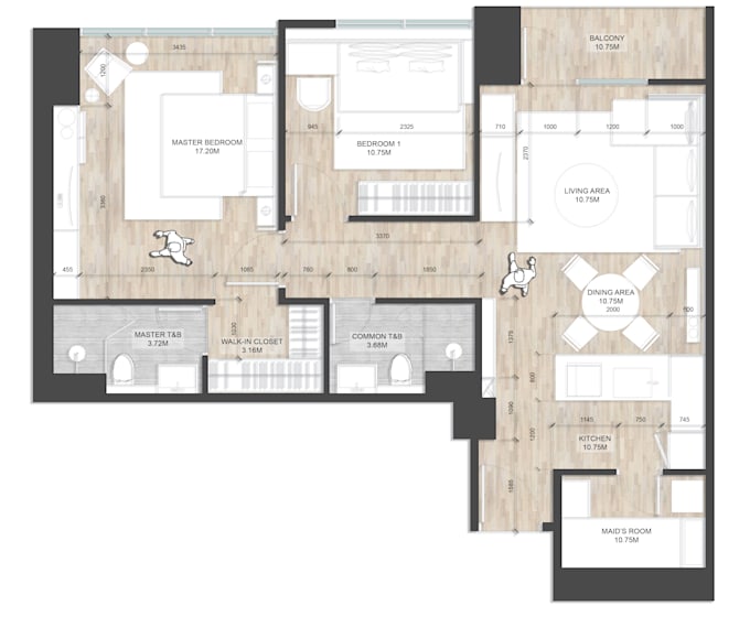 Gig Preview - Do 2d colored floor plans for your projects