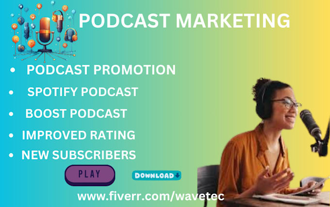 Gig Preview - Do organic podcast promotion to grow new audience globally