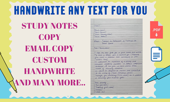 Gig Preview - Covert your text to handwriting