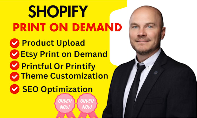 Gig Preview - Design shopify print on demand, printify,printful shopify gelato print on deman