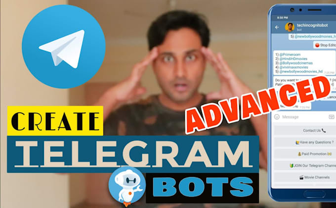 Gig Preview - Make a telegram bot, crypto bot chatbot custom bot telegram group solana bot