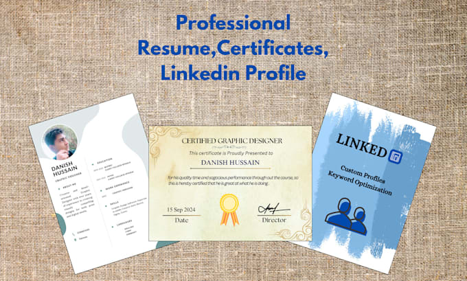 Gig Preview - Make and update cv resume, certificates, linkedin  profile