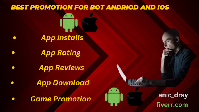 Gig Preview - Best promotion for both android and IOS app to gain download