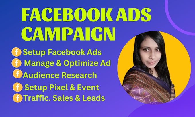 Gig Preview - Up and manage your facebook ads and marketing campaign