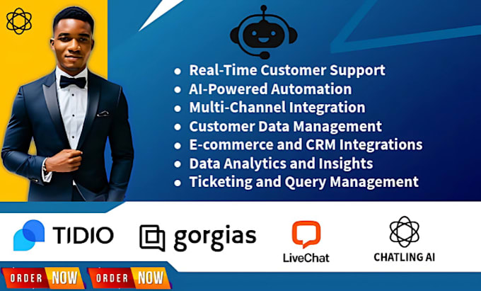 Bestseller - provide customer support solutions with chatbot tidio gorgias chatling ai