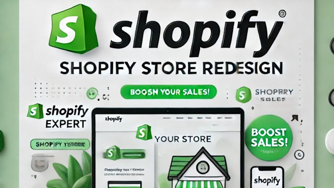 Gig Preview - Redesign shopify store, shopify website, shopify expert