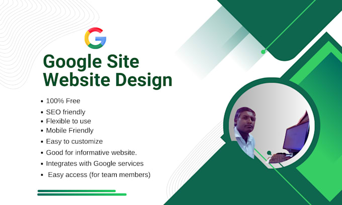 Gig Preview - Create a professional website with google sites for your business or project