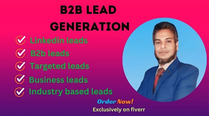 Gig Preview - Do b2b lead generation, lead prospecting, and email list building