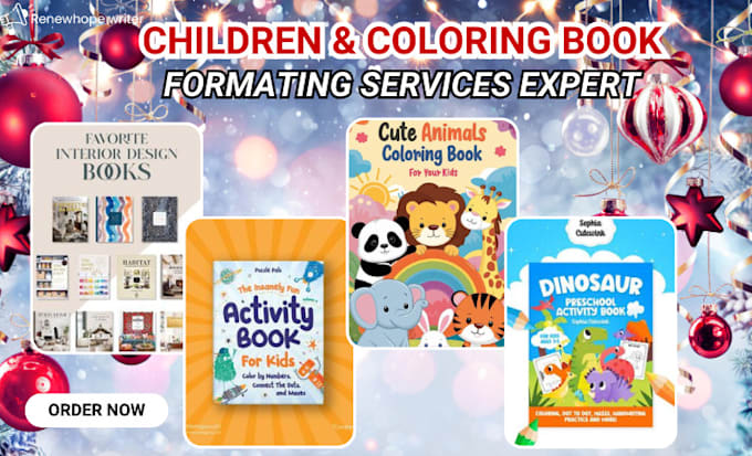 Gig Preview - Format your children book or coloring book for amazon kdp interior cover design