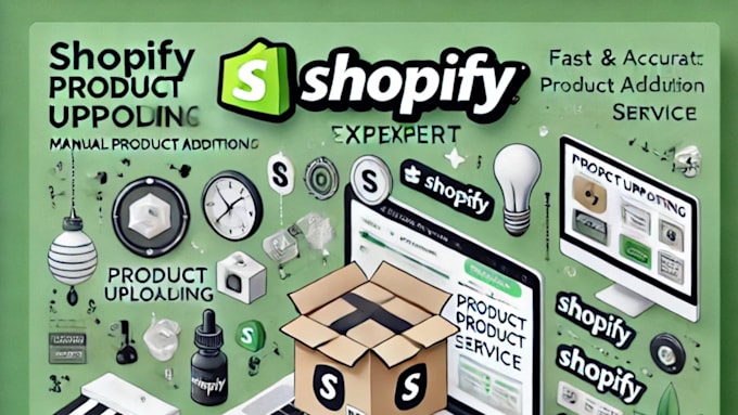 Gig Preview - Upload product or manually add product to your shopify store, shopify website