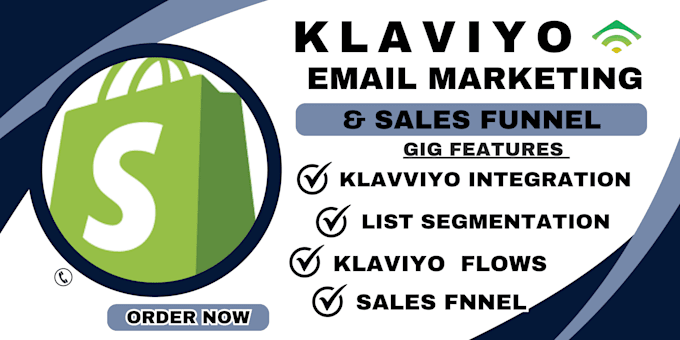 Gig Preview - Setup klaviyo email marketing flows, email automation and klaviyo sales funnel