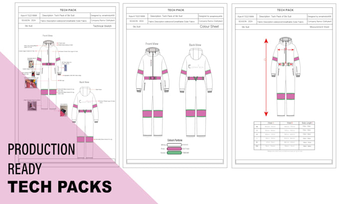 Bestseller - design fashion clothing  tech pack for activewear