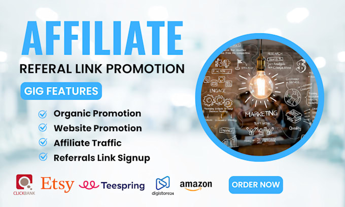 Gig Preview - Clickbank affiliate marketing sales funnel affiliate refferal link promotion