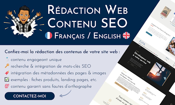 Gig Preview - Écrire ou réécrire les textes de votre site web pour booster le SEO