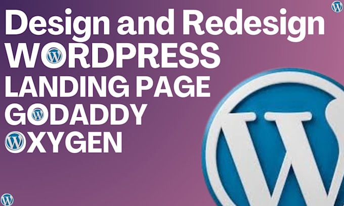 Gig Preview - Design wordpress landing page, elementor pro landing page,wordpress redsign