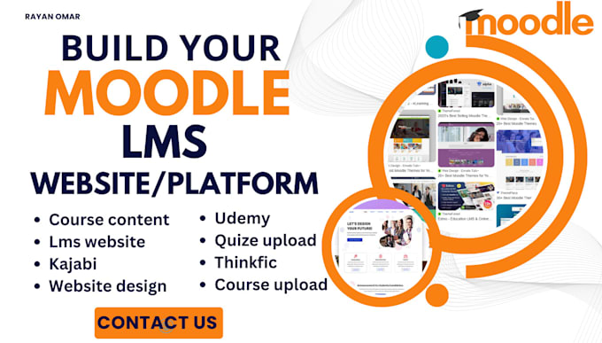 Gig Preview - Create a moodle lms website with online course content and quizzes and uploading