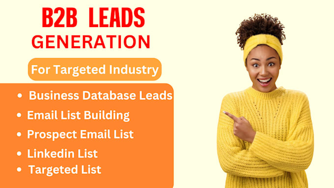 Gig Preview - B2b lead generation business database data mining email list contact list leads