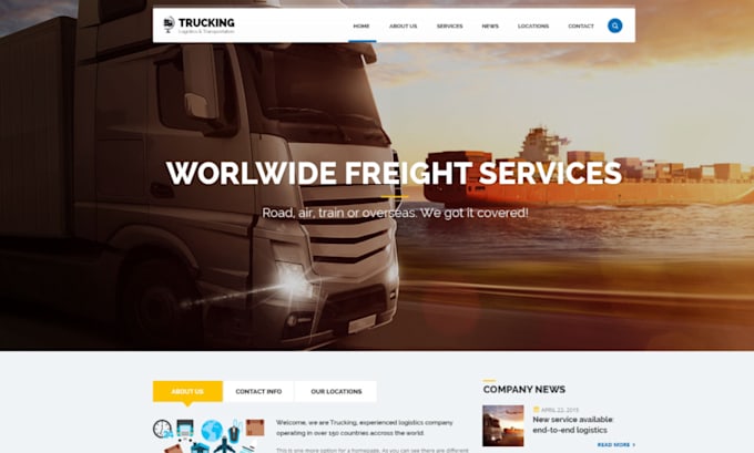 Gig Preview - Create logistics, trucking, dispatch, freight, moving company website