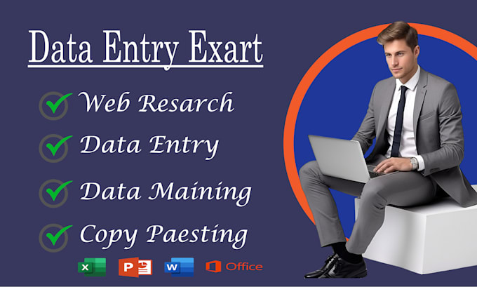 Gig Preview - Do data entry typing and web research work in excel sheet