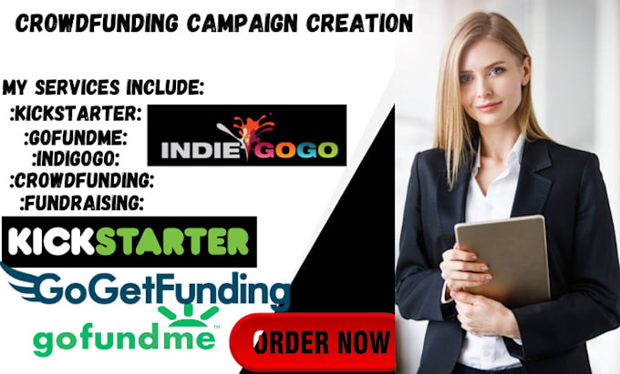 Bestseller - do crowdfunding campaign creation and promotion gofundme kickstarter indiegogo