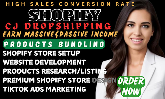 Gig Preview - Setup shopify store products research dropshipping ecommerce marketing