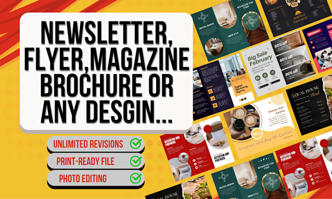 Bestseller - design professional newsletter, brochure, magazine, flyer