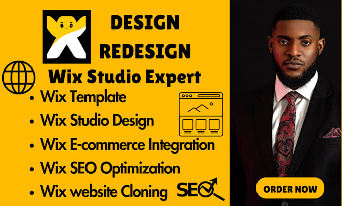 Gig Preview - Wix website redesign wix studio design custom wix template wix website editor