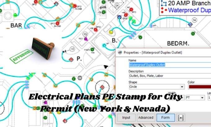 Bestseller - do electrical plans pe stamp, new york pe stamp, nevada pe stamp for city permit