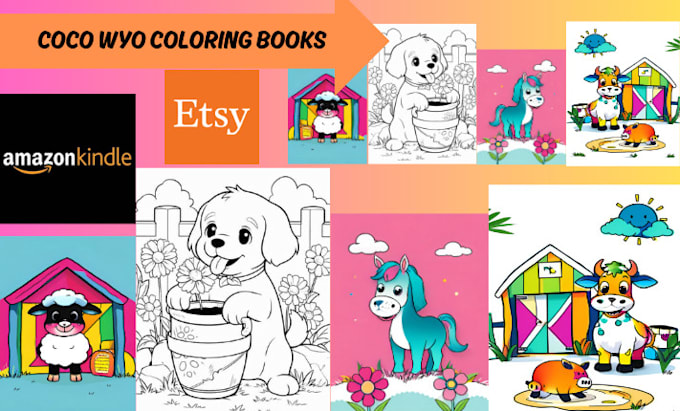 Gig Preview - Create cozy bold and easy coloring book pages for create bold and easy coloring