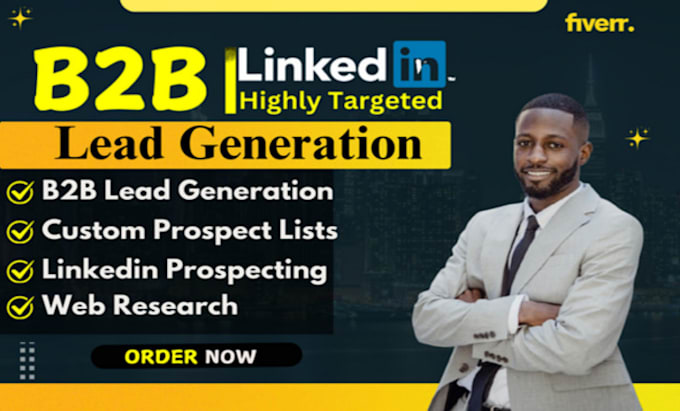 Bestseller - do targeted b2b lead generation with accurate email lists and linkedin outreach