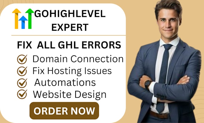 Gig Preview - Connect domain fix hosting fix gohighlevel ghl virtual assistant gohighlevel