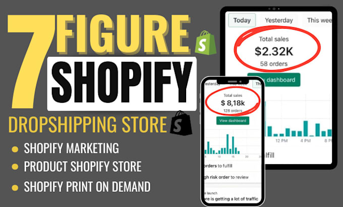 Bestseller - design 7 figure shopify  dropshipping store