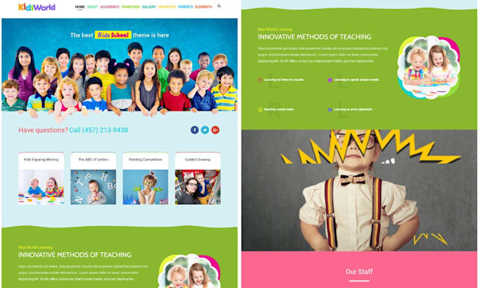 Gig Preview - Build kindergarten website, preschool, nursery school or daycare website