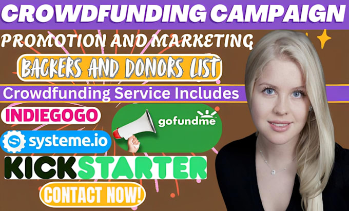 Bestseller - do crowdfunding campaign creation and promotion gofundme kickstarter indiegogo