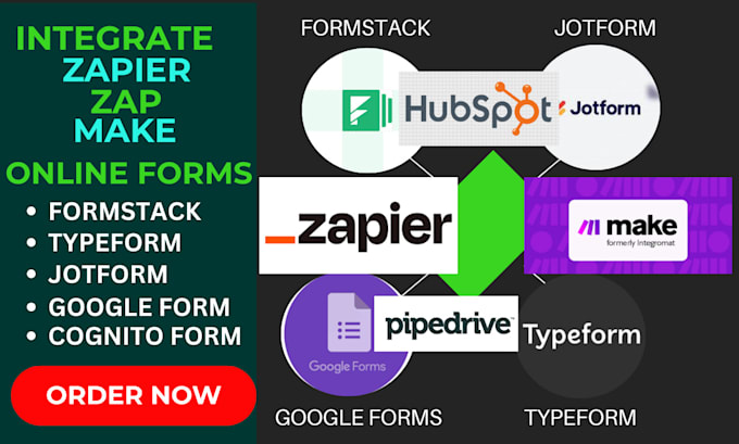 Gig Preview - Integrate zapier zap hubspot salesforce zoho pipedrive jotform typeform shopify