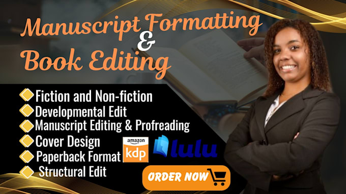 Gig Preview - Kindle format your manuscript for KDP, paperback formatting, manuscript editing