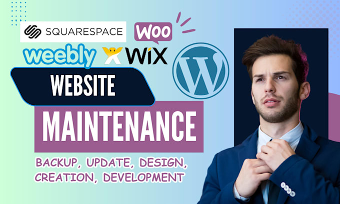 Gig Preview - Provide monthly website maintenance and updates for your website wordpress, wix