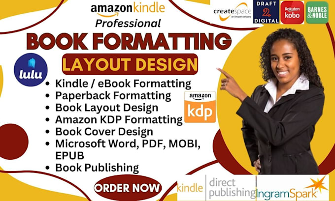 Gig Preview - Do book formatting, book layout design, paperback formatting, ebook formatting